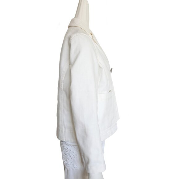 MARNI OFF WHITE 2020 BOXY COTTON JACKET (38) - Picture 4 of 7